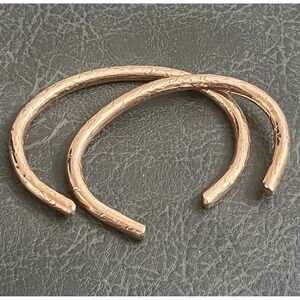 Hammered Pure Copper Cuff Shiny Mens Artisan Arthritis Therapy Bracelet Made USA